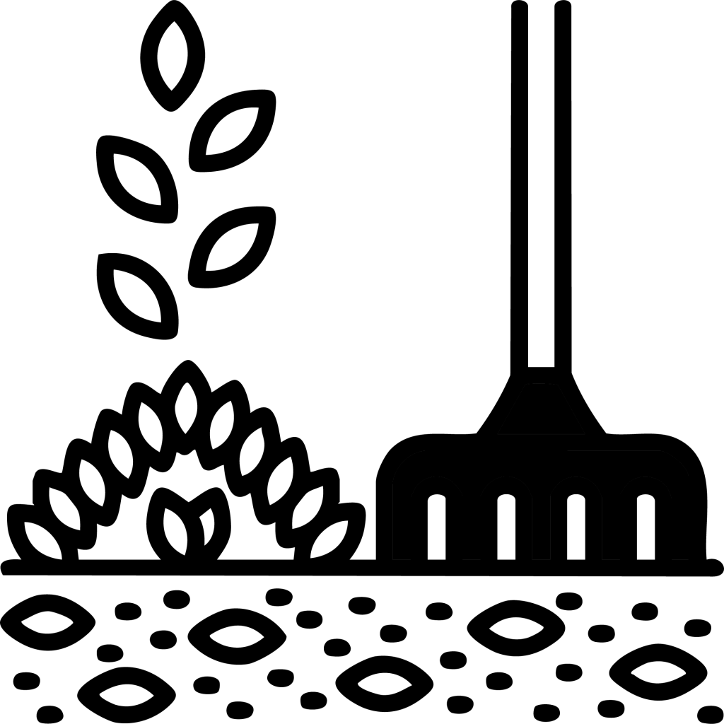 icon of leaves and a rake